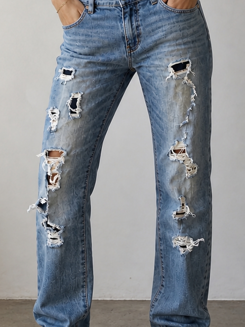 Garage Distressed Light Blue Women’s Skinny Jeans